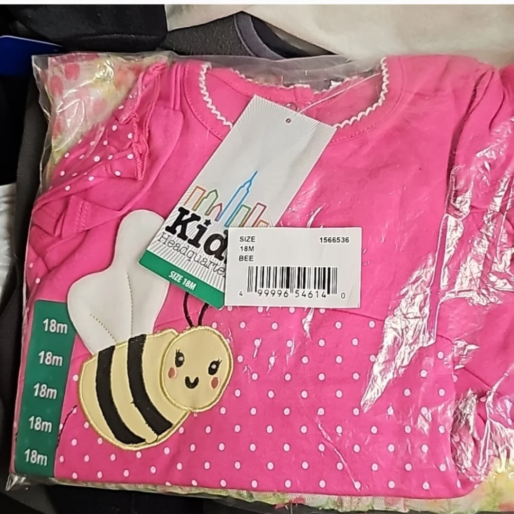 Kid's Headquarters Infant Romper Set, Bee, 18m Nwt